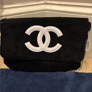 Chanel Black and White vip velour bag